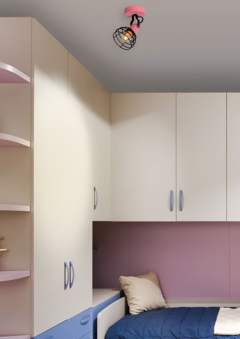 Lucide POLA - Stropné bodové svietidlo pre deti - 1xE27 - ružové